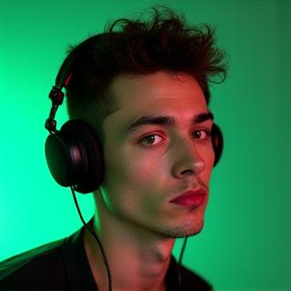 Yoandri Killr wearing professional headphones